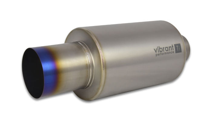 Muffler with Straight Cu t Burnt Tip 2.5in Inlet