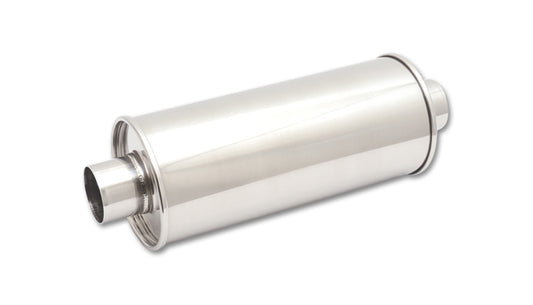 S/S Round Muffler 2.25in In 1.25 Out